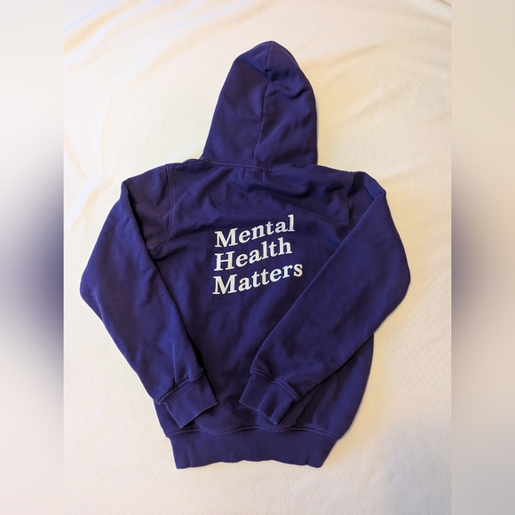 Peace Collective Tops - Peace Collective "Mental Health Matters" Purple Hoodie - Small